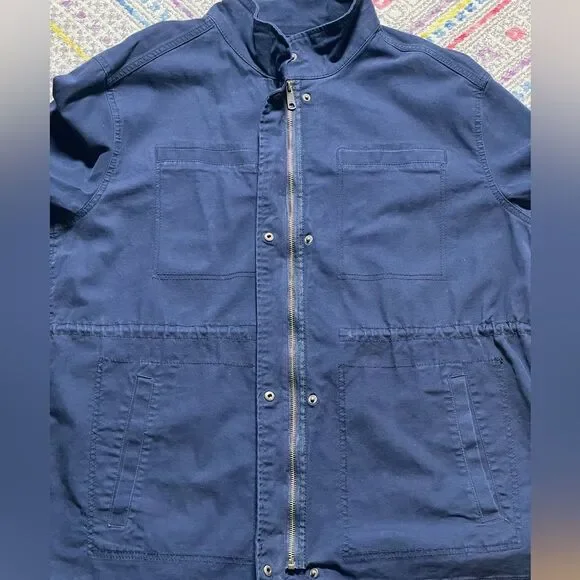 Old Navy Women’s Navy Blue Twill Utility Filed Jacket (Size: XL) - Picture 10 of 10